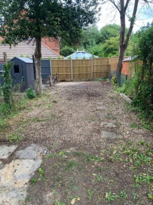 Garden left clear after waste was removed by DJS Moves