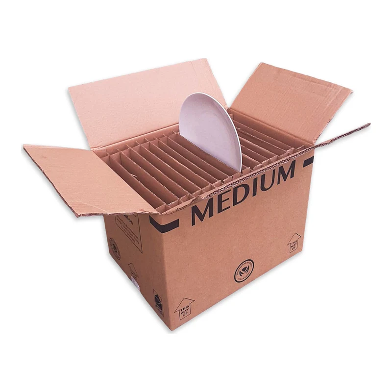 HomePak plate divider inside a medium box