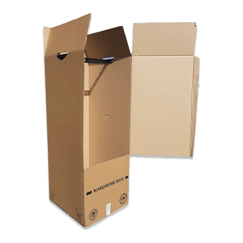 HomePak wardrobe box with hanging rail